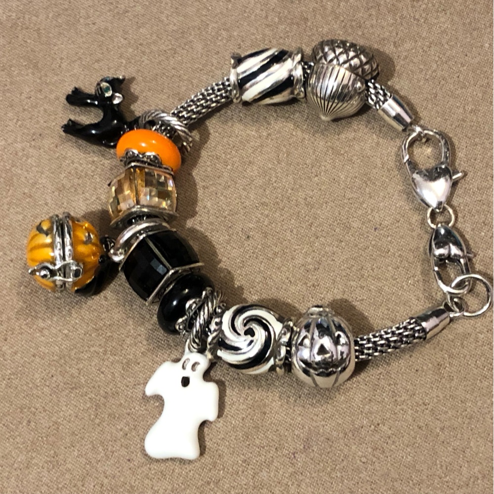 🎃Listing! 🆕 Brighton Scaredy Cat charm Black cat with green eyes for Halloween - Picture 7 of 8